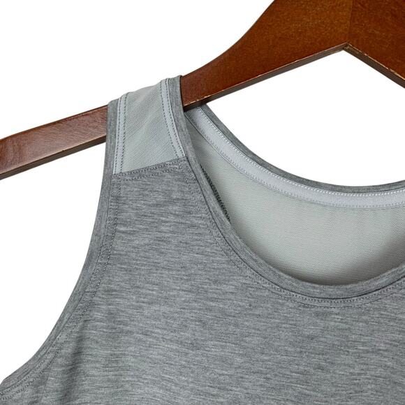 Athleta Girl Comeback Tank Top Grey Mesh Girls XL 14 - Picture 3 of 9